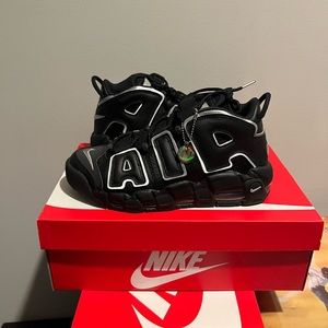 Nike Air More Uptempo Black-Silver Women's Basketball Shoes Size 8.5 DQ0839-001